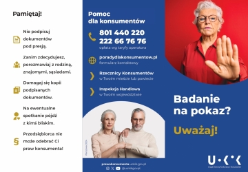 Seniorze nie daj się oszukać - Kampania informacyjna UOKiK dla Seniorów